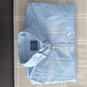 Brand New Abercrombie Size Large, Blue Stretch cotton shirt Button Down